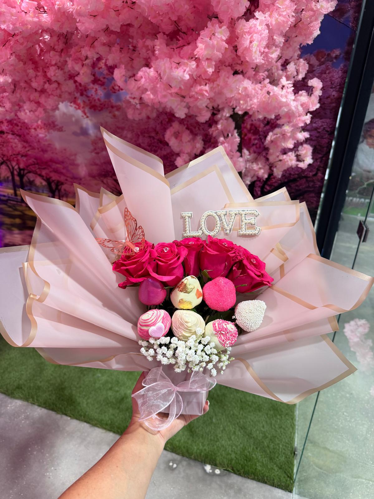 LOVE pink bouquet